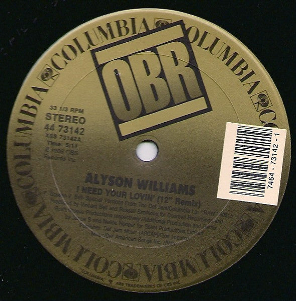 I Need Your Lovin' Alyson Williams