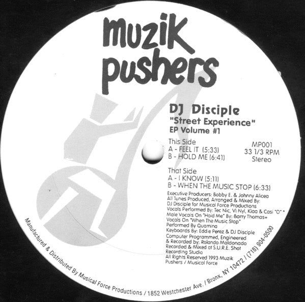 Street Experience EP Volume #1 DJ Disciple