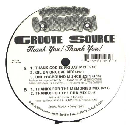 Thank You! Thank You! Groove Source