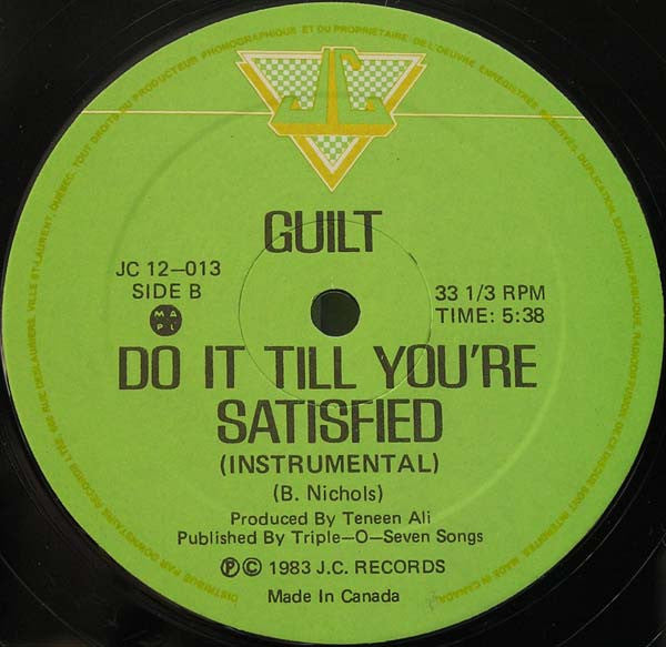Do It Till You're Satisfied Guilt