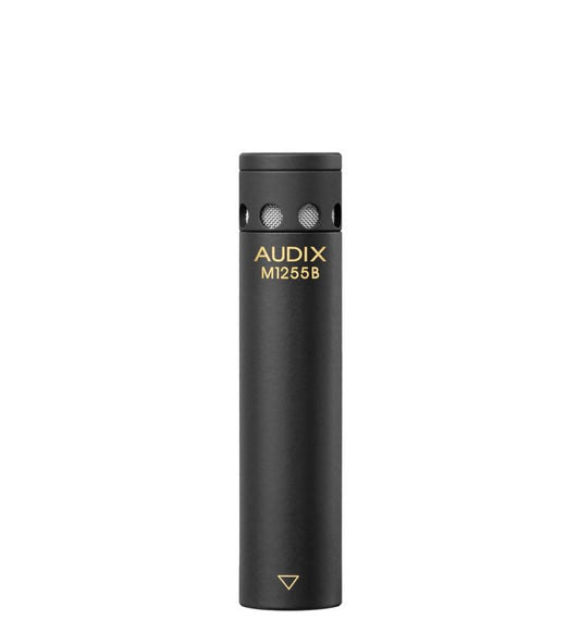 Audix M1255BHC Miniature Condenser Microphone With 25' Cable & Hypercardioid Capsule, Black