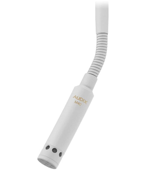 Audix M40W12 Miniature High-Output Cardioid Ceiling Microphone with 12" Gooseneck, White