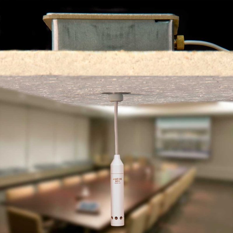 Audix M55WO Omnidirectional Adjustable Hanging Ceiling Microphone, White