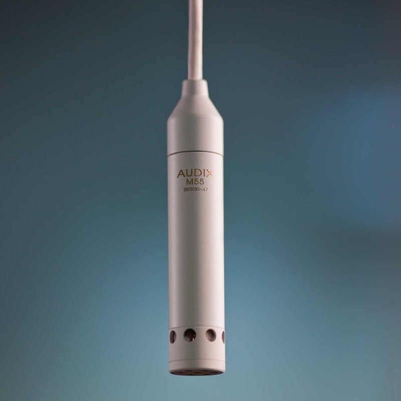 Audix M55W Cardioid Adjustable Hanging Ceiling Microphone, White 