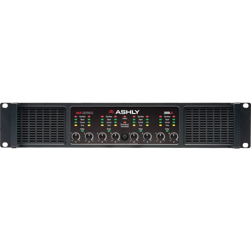 Ashly MA-250.8 Rack-mountable 2000W 8-channel Power Amplifier
