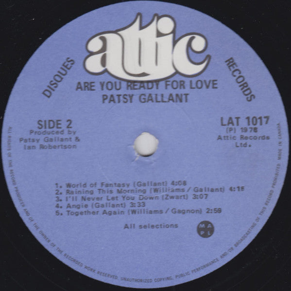 Are You Ready For Love Patsy Gallant