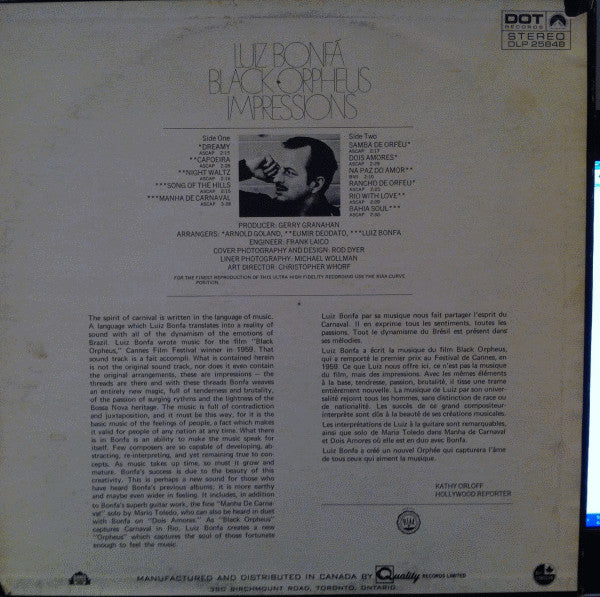 Black Orpheus Impressions Luiz Bonfá