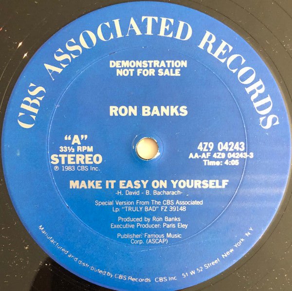 Make It Easy On Yourself / You And Me Ron Banks