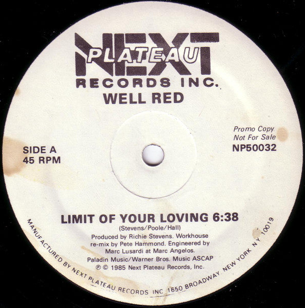 Limit Of Your Loving Well Red