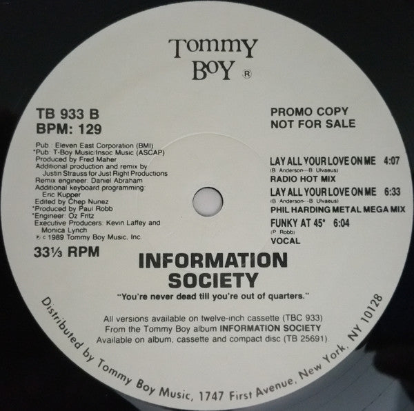 Lay All Your Love On Me Information Society