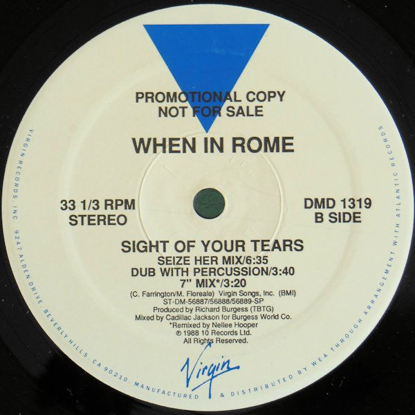 Sight Of Your Tears When In Rome