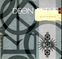 Close-up of the album cover for "Me Or The Rumours" by Rectangle Triangle featuring abstract artwork and bold typography.