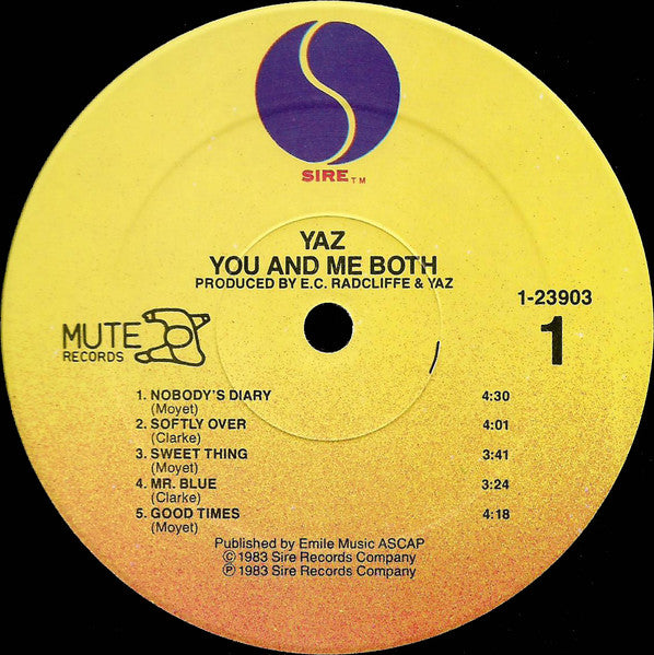 You And Me Both Yazoo