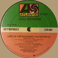 Dark-themed poster for "Lost In The Shadows" from The Lost Boys with Rectangle Triangle branding, featuring moody, shadowy imagery.