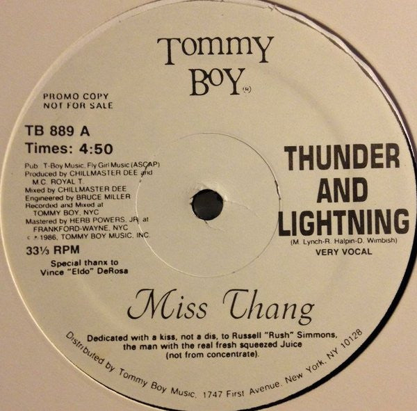 Thunder And Lightning / The Quiet Storm Miss Thang