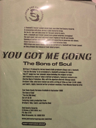 You Got Me Going The Sons Of Soul