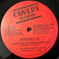 Rectangle Triangle's "There's No Getting Over You" album cover featuring abstract geometric shapes and vibrant colors.