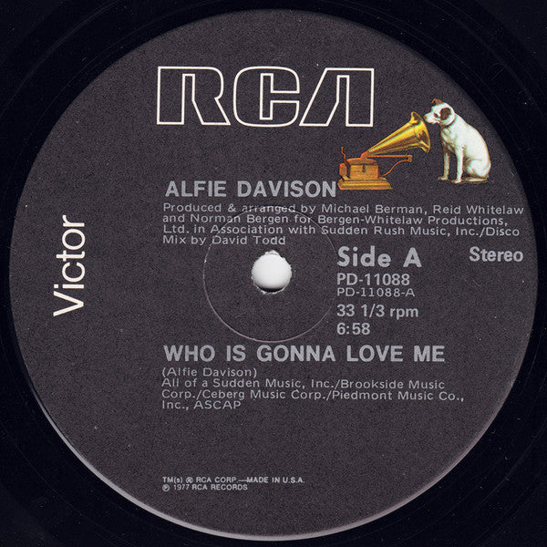 Who Is Gonna Love Me Alfie Davison