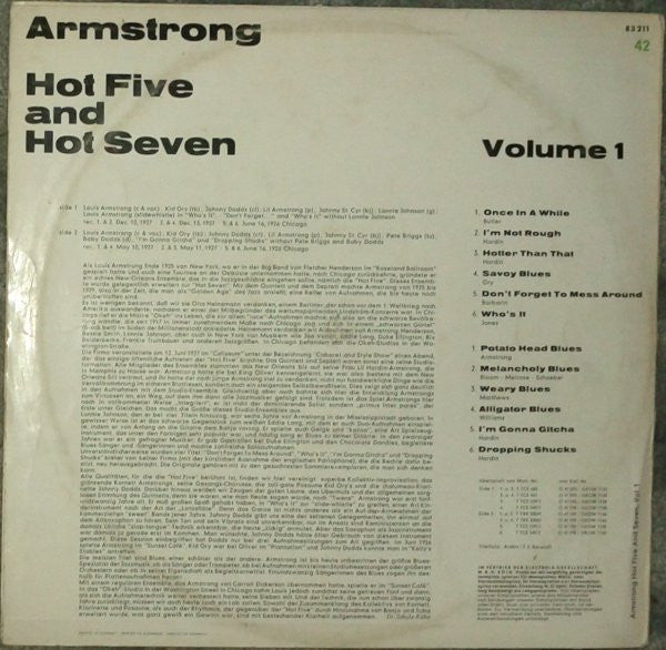 Armstrong Hot Five And Seven, Vol.1