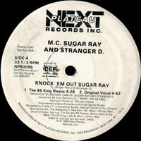 Rectangle Triangle Knock 'Em Out Sugar Ray music album cover featuring colorful abstract art and bold typography.
