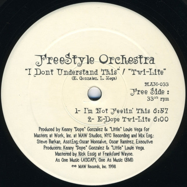 I Don't Understand This / Twi-Lite Freestyle Orchestra