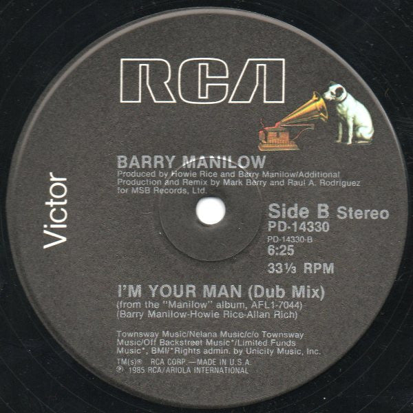 I'm Your Man Barry Manilow