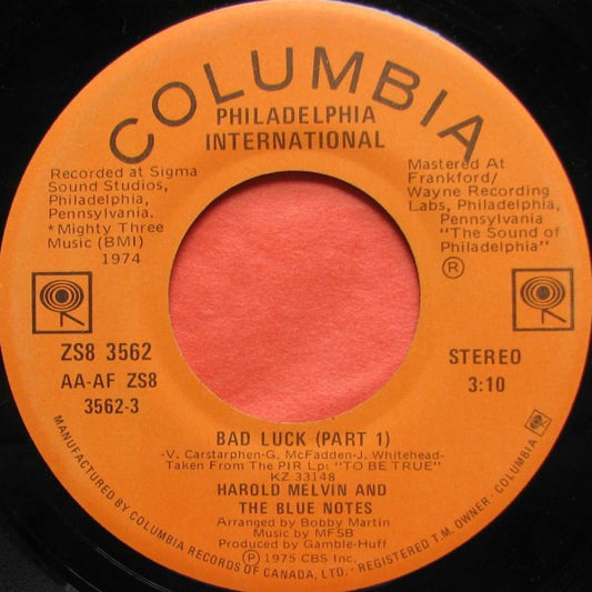 Harold Melvin And The Blue Notes - Bad Luck