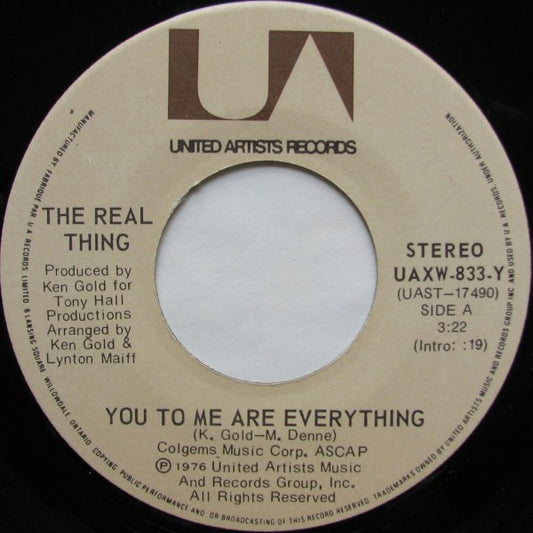 The Real Thing - You To Me Are Everything
