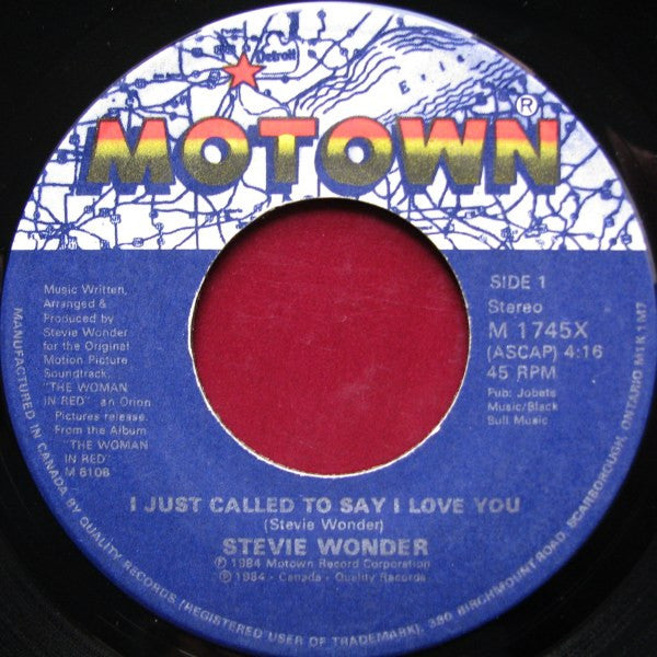 I Just Called To Say I Love You Stevie Wonder