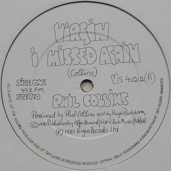 I Missed Again Phil Collins