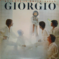 Rectangle Triangle Knights In White Satin album cover featuring a black and white image of a knight in armor.