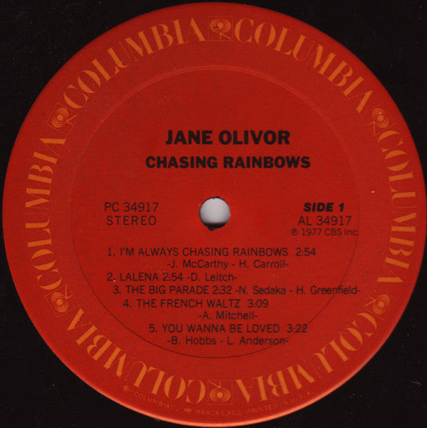 Chasing Rainbows Jane Olivor