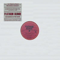 Standing In The Dark music album cover by Rectangle Triangle, featuring dark abstract artwork with a standing figure silhouette.