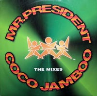 Rectangle Triangle Coco Jamboo The Mixes music album cover featuring vibrant, colorful artwork with tropical and musical elements.
