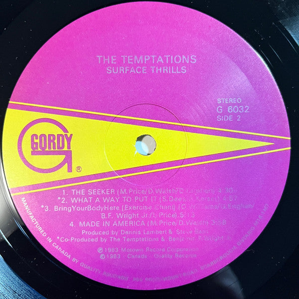 Surface Thrills The Temptations