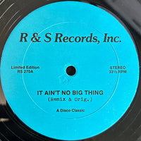 Rectangle Triangle vinyl record titled "It Ain't No Big Thing / Can't Nobody Love Me Like You Do" with colorful album art.