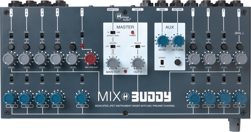 Heritage Audio Mix Buddy 19 Input Small Format Instrument Level Mixer 