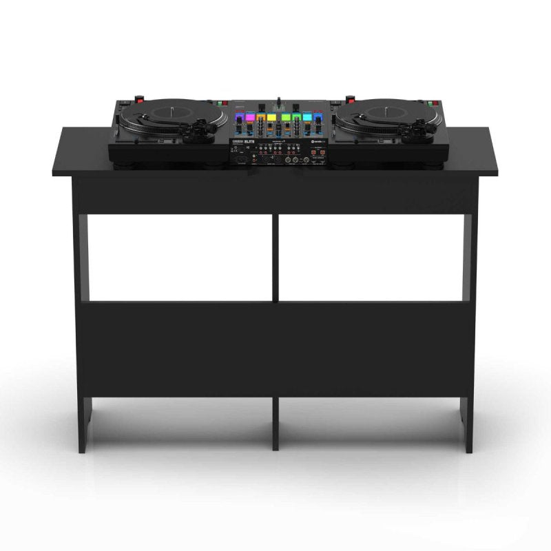Black Glorious DJ Mix Station 2 with multiple control knobs, sliders, and a sturdy build for professional DJ setups.
