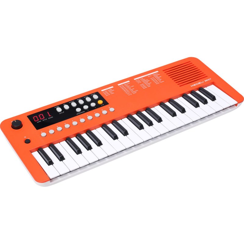 Medeli MK37-OR 37-Mini-Key Portable Keyboard with USB MIDI and Audio, Orange
