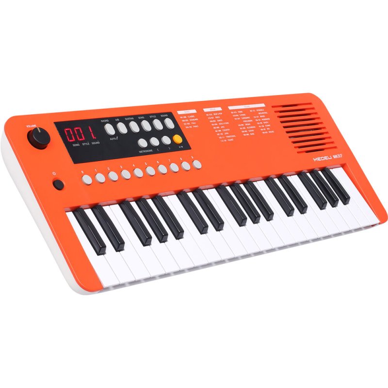 Medeli MK37-OR 37-Mini-Key Portable Keyboard with USB MIDI and Audio, Orange 