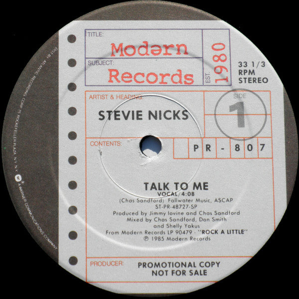 Talk To Me Stevie Nicks