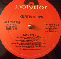 Kurtis Blow - Basketball / It's The Game, 12" vinyl, on Polydor (1984)