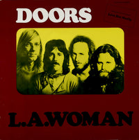 Rectangle Triangle brand L.A. Woman album cover art with vibrant colors and artistic design on a digital image.