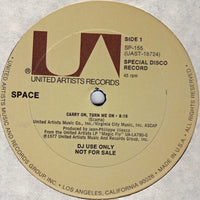 Rectangle Triangle Carry On, Turn Me On / Tango In Space 2 album cover featuring abstract design with vibrant colors.