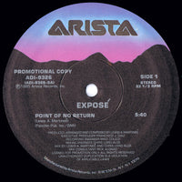Exposé - Point Of No Return, 12" vinyl, on Arista (1985)