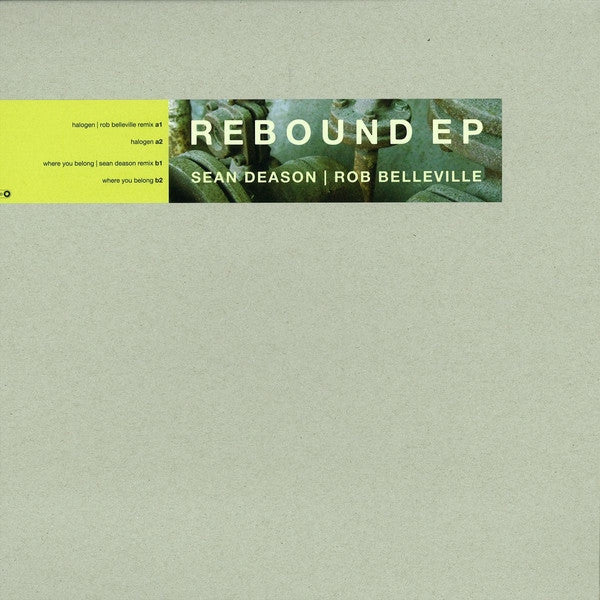 Rebound EP music album cover by Rectangle Triangle featuring abstract geometric shapes and vibrant colors.