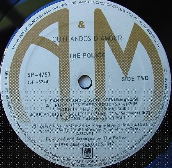 Outlandos D'Amour The Police