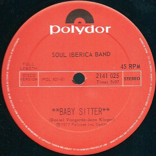Soul Iberica Band - Baby Sitter / Funky Flamenco