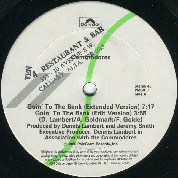 Goin' To The Bank Commodores