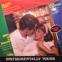 Close-up of the album cover for "Instrumentally Yours" by Rectangle Triangle, featuring abstract geometric artwork.